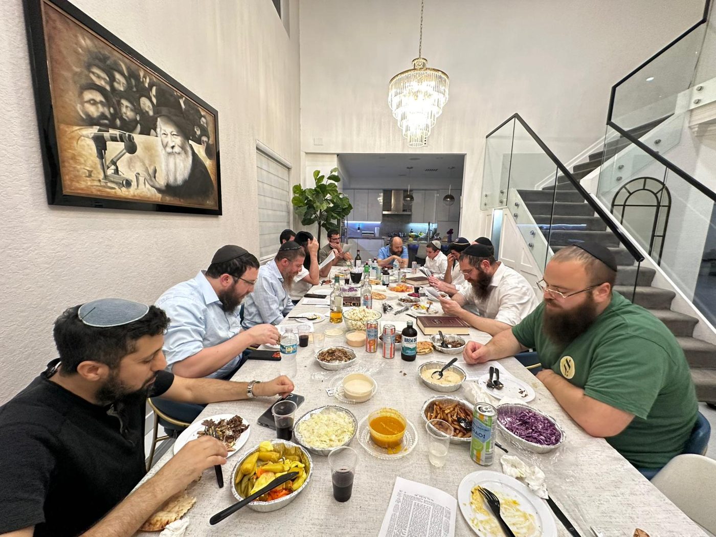 Community farbrengen and meal